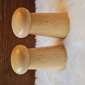 Vintage MCM wood salt and pepper shakers